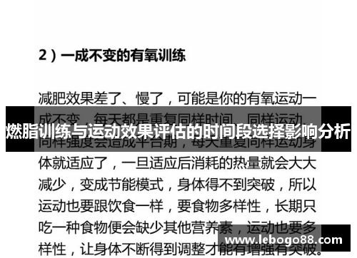 燃脂训练与运动效果评估的时间段选择影响分析